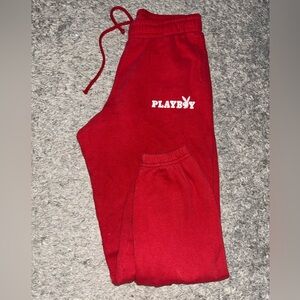 xS Pacsun Playboy Red Sweatpants